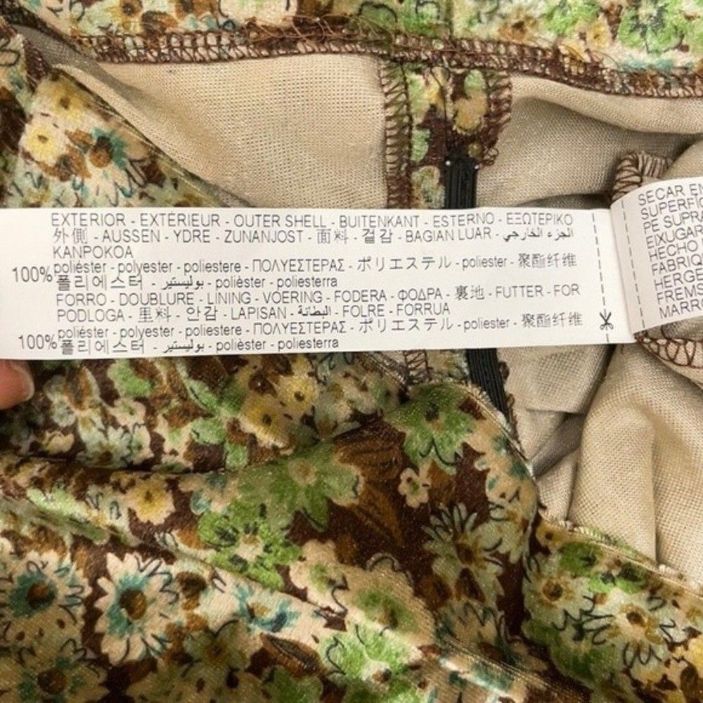 2 for $30 ZARA Velvet Floral Mini Dress - Picture 11 of 12